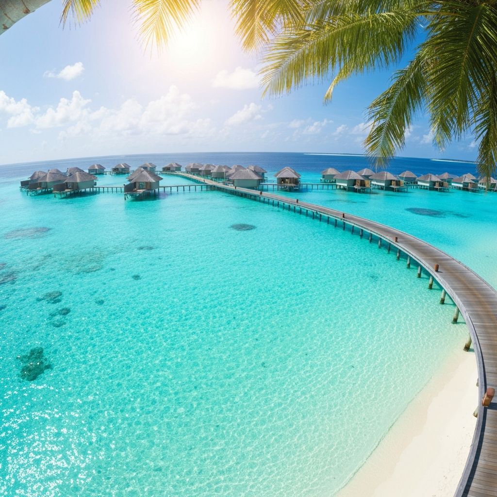 Crystal clear Maldives turquoise waters